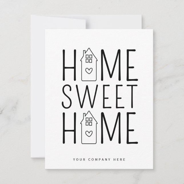 Carte Home Sweet Home Immobilier Heart House (Devant)