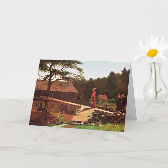 Carte Homer - Old Mill, célèbre peinture, (Petite plante)