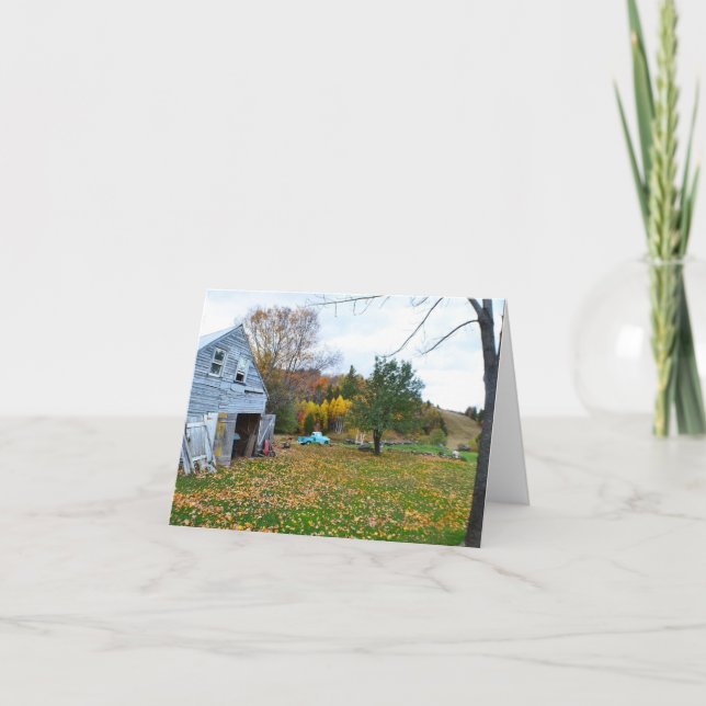 Carte Homestead Abandonné Dans Vermont Note Card (Devant)