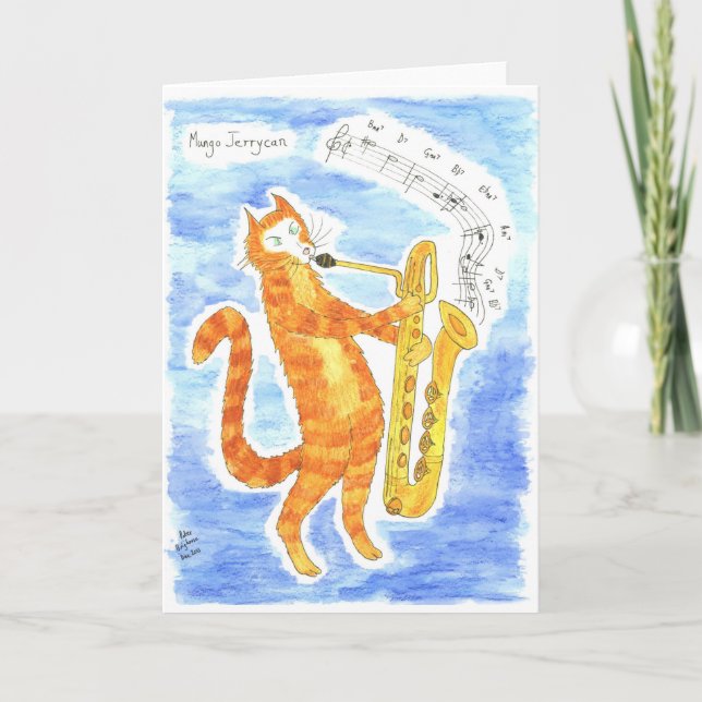 Carte Hommage à défunt grand Gerry Mulligan (Devant)