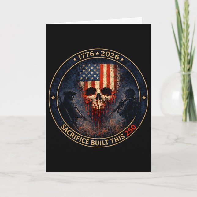 Carte Hommage américain 250 ans de sacrifice pour la lib (Devant)