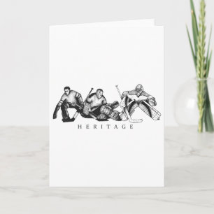 Carte Hommage aux gardiens de but vintage de l'héritage