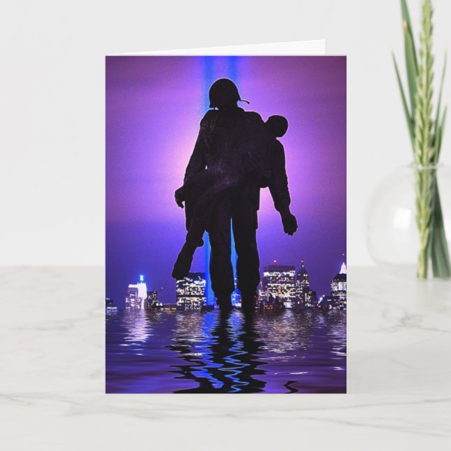 Carte Hommage de World Trade Center dans la lumière (Devant)