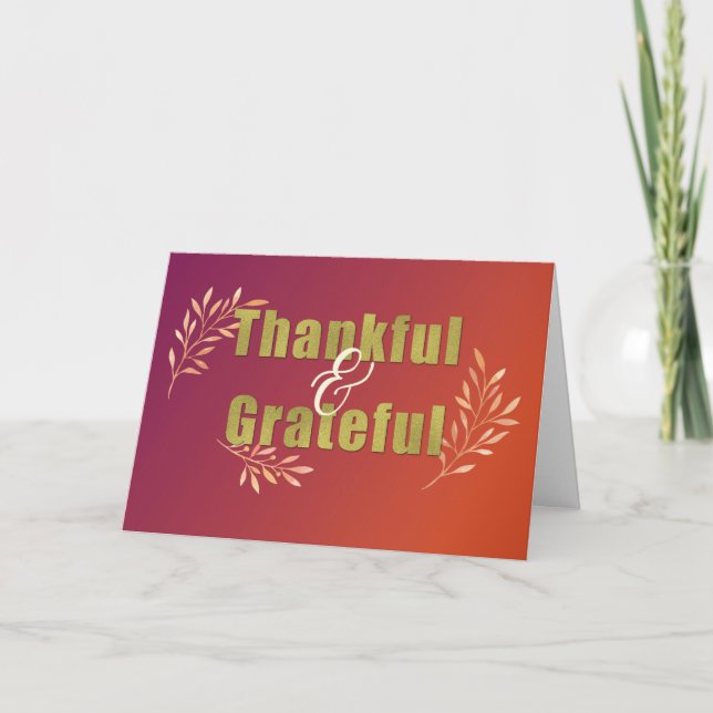 Carte Hommage et gratitude aux entreprises à Thanksgivin (Devant)
