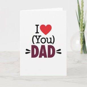 Carte Hommage Papa Cœur Écarlate