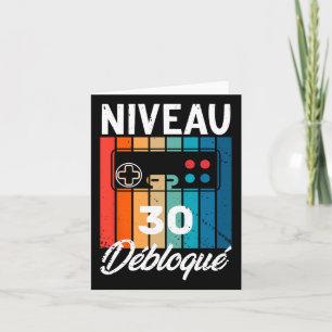 Carte Homme 30 Ans Anniversaire Gamer Niveau 30 Humour 1