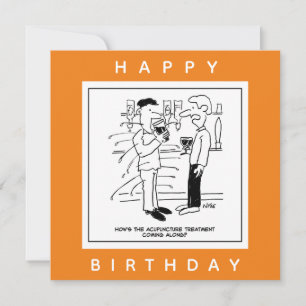 Carte Homme avec traitement à l'acupuncture dans un dess