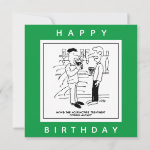 Carte Homme avec traitement à l'acupuncture dans un dess