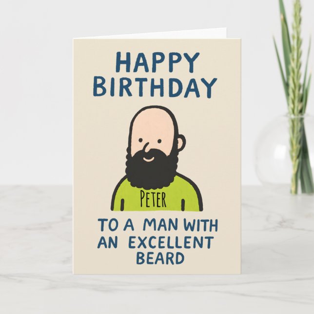 Carte Homme avec une barbe merveilleuse (Devant)