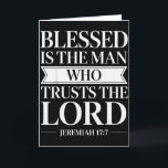 Carte Homme béni qui se confie dans le Seigneur verset b<br><div class="desc">Homme béni qui se confie dans le Seigneur verset biblique Jérémie</div>