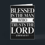 Carte Homme béni qui se confie dans le Seigneur verset b<br><div class="desc">Homme béni qui se confie dans le Seigneur verset biblique Jérémie</div>