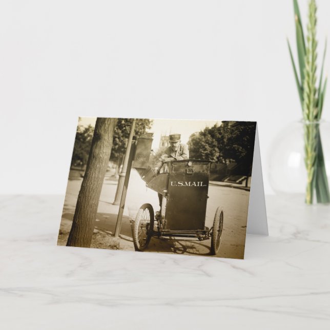 Carte homme de courrier des années 1900 (Devant)