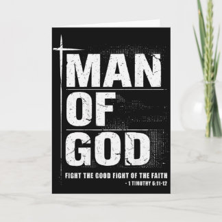 Carte Homme de Dieu père chrétien verset biblique Timoth