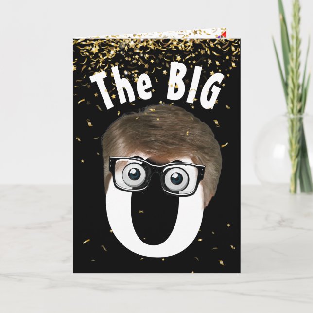 Carte Homme du 50e anniversaire en noir (Devant)