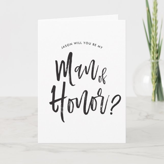 Carte Homme du mariage fait sur commande de style de (Devant)