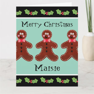 Carte Homme en pain d'épice de Noël personnalisé
