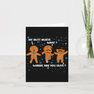 Carte Homme en pain d'épices Cookie Mon cul me fait mal