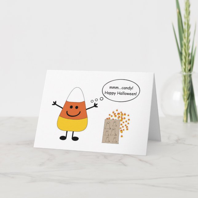 Carte Homme Halloween Candy Corn (Devant)