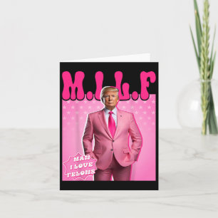 Carte Homme I Love Felons Funny Pink Trump 2024 Pour Pré