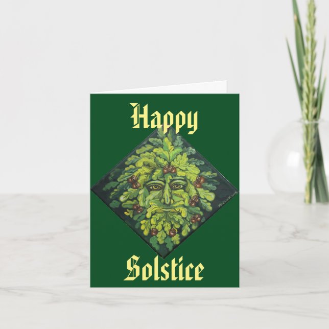 Carte Homme verte Solstice (Devant)