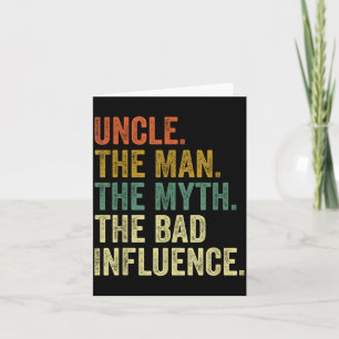 Carte Homme Vintage Mythe de l'oncle Mauvaise Influence 