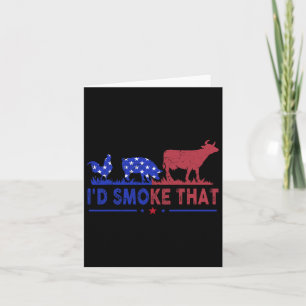 Carte Hommes 4 juillet je fumerais ce barbecue chemise U
