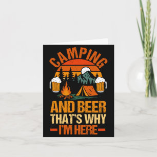 Carte Hommes camping bière camp vie forêt campeur