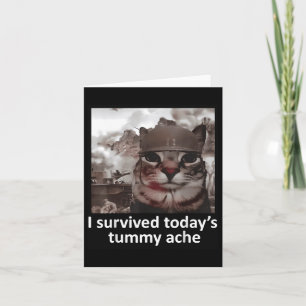 Carte Hommes femmes I Survived Aujourd'hui Tummy Ache Su