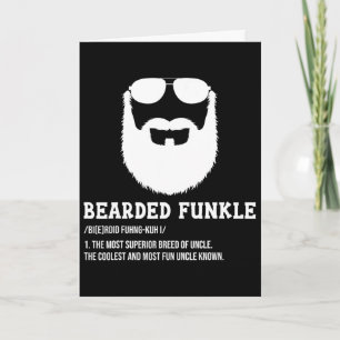 Carte Hommes Hommes Barbu Oncle Papa Barbu Funkle Drôle