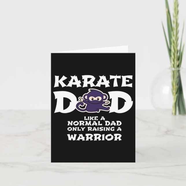Carte Hommes Karate Papa Comme Un Papa Normal ... Warrio (Devant)
