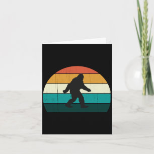 Carte Hommes rétro grand pied - amoureux de bigfoot couc