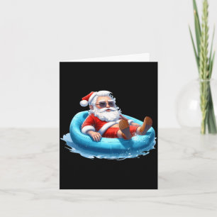 Carte Hommes soleil été père noël juillet plage