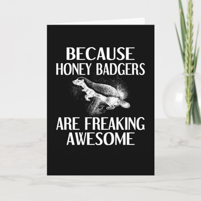 Carte Honey Badft Don Animal Honey Badger Lover (Devant)