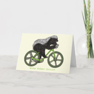 Carte Honey Badger Cycling Funny Badass Cyclist Humour C
