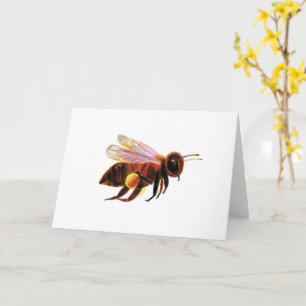Carte Honey Bee avec ses corbeilles de pollen Illustrati