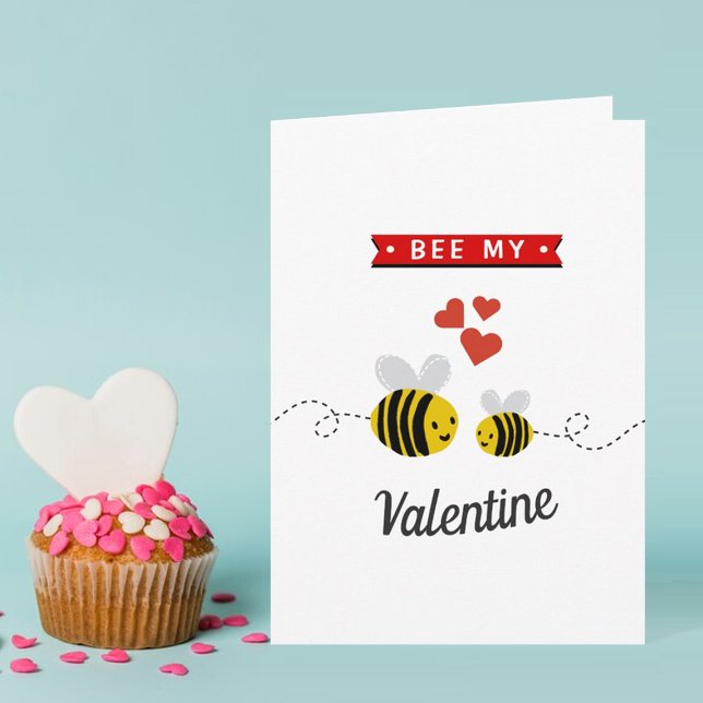 Carte Honey Bee Funny Whimsy Saint-Valentin (Créateur téléchargé)