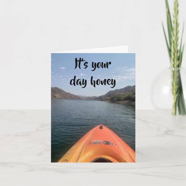 CARTE *HONEY* "BONNE MARCHE EN MOUILLE" POUR VOTRE ANNIV (Devant)