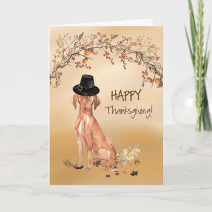 Carte Hongrois Vizsla Drôle Pèlerin Casquette Thanksgivi