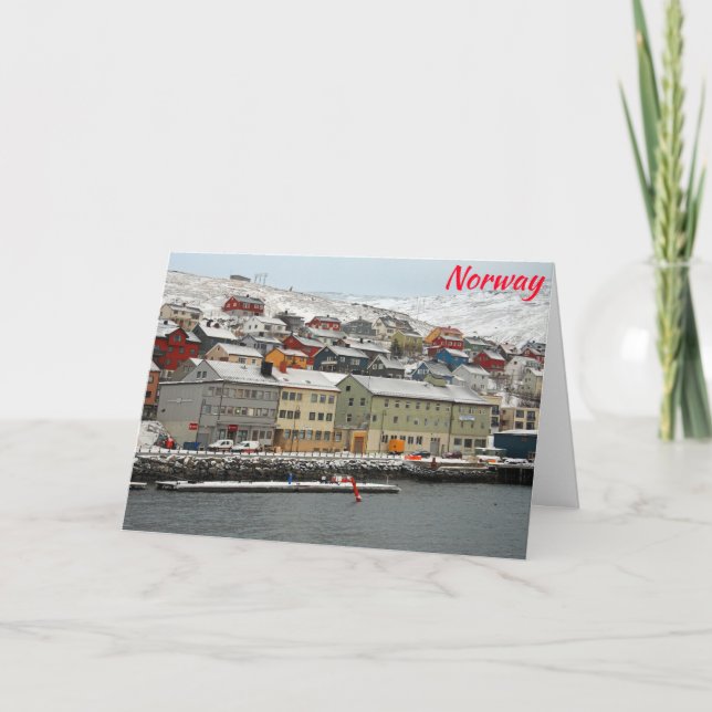 Carte Honningsvåg, Norvège (Devant)