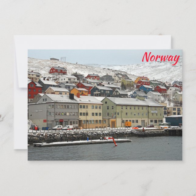 Carte Honningsvag, Norvège (Devant)