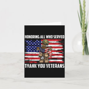 Carte Honorer ceux qui ont servi Merci aux vétérans USA