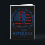Carte Honorer tous ceux qui ont servi Merci Veterans Day<br><div class="desc">Honorer tous ceux qui ont servi Merci Veterans Day Drapeau américain</div>