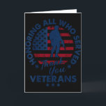 Carte Honorer tous ceux qui ont servi Merci Veterans Day<br><div class="desc">Honorer tous ceux qui ont servi Merci Veterans Day Drapeau américain</div>