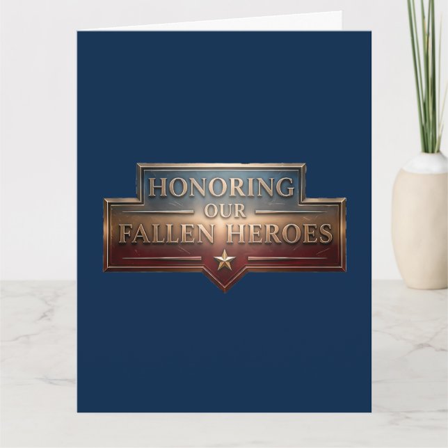 Carte Honoring Our Fallen Heroes / Tarjeta Memorial Day  (Devant)