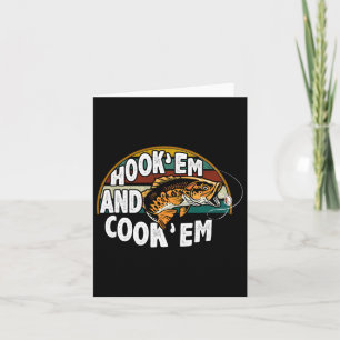 Carte Hook Em Cook Em Pêcheur Amoureux Pêcheur Vintage