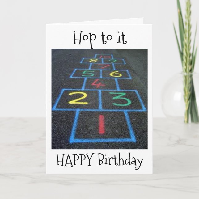 CARTE "HOP TO IT" ET AVEZ UN TRÈS "HEUREUX ANNIVERSAIRE" (Devant)