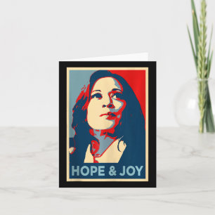 Carte Hope And Joy Kamala Harris Obama 47th Vote Portrai