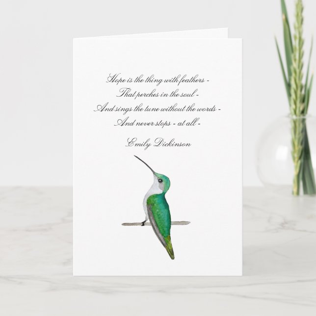 Carte Hope Emily Dickinson Merci (Devant)