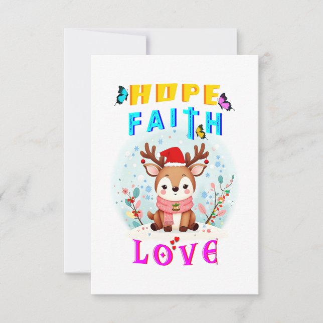Carte Hope Faith Love (Devant)