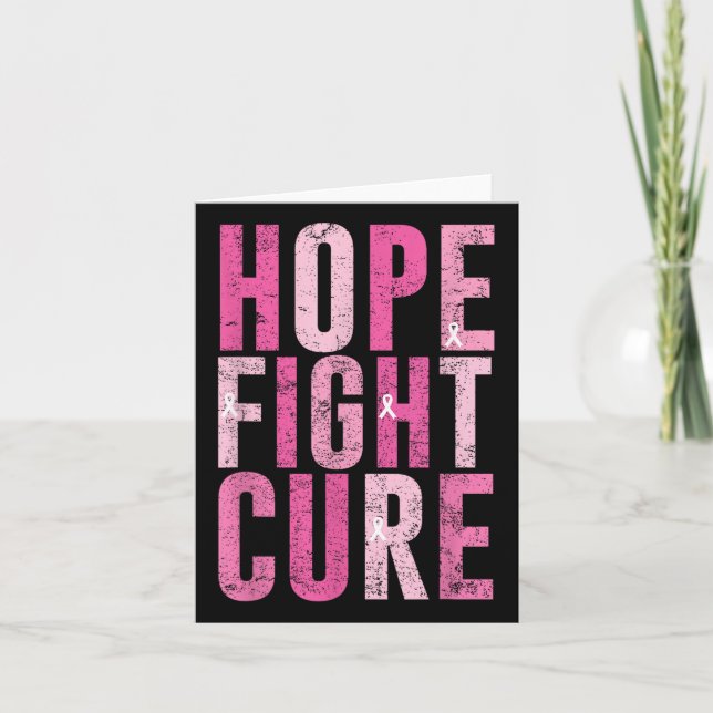 Carte Hope Fight Cure Breast Cancer Awareness Design T (Devant)